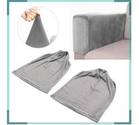 Housse d'accoudoir de canapé - V BESTLIFE - Gris foncé - Extensible - Polyester - Antidérapante