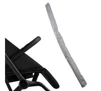 Housse d'accoudoir de poussette pour bébé, housse de guidon universelle, housse de protection de rechange pour poussette bébé, housse de protection 100 % coton, fermeture et fermeture , gris