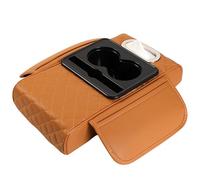 Housse D'accoudoir de Voiture pour BYD e2 e3 e6 eMax7 Qin M3e M6 Han, Coussin de Console Centrale Multifonction, Coussin D'accoudoirs De Voiture en Cuir,A