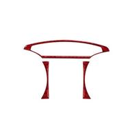 Housse d'accoudoir Pour A&udi Q7 2007-2015 Autocollant De Décoration Cadre Compteur Vitesse Contrôle Central Voiture Fiber Carbone Véritable NOLONGNRDX(Carbon red)