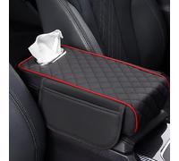 Housse d'accoudoir pour Peugeot 108 207 208 301 308 408 508 2008 3008 5008 Boxer Rifter pour Porsche 718 911 Boxster Cayenne Macan Panamera Taycan (noir + rouge)