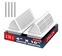 Housse d'aération de sol réglable en ABS de 10,2 x 25,4 cm avec déflecteur de flux d'air, grille de registre 2 en 1 avec commutateurs directionnels pour registres de sol, mur, plafond et aérations