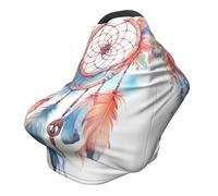 Housse d'allaitement multi-usage pour bébé, motif attrape-rêves ethnique, attrape-rêves, décoration de siège de voiture pour bébés, douce et respirante, essentiels pour l'allaitement pour nouveau-né