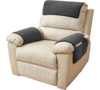 Housse D'appui-Tête D'accoudoir pour Accoudoir Canapé Couverture de Protection Fauteuil Relax Inclinable Noel 2 3 1 Places, Chien Chat, Antidérapant, Angle Cuir avec Oreilles(1946,1 Seater 3 piece)