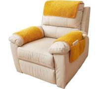 Housse D'appui-Tête D'accoudoir pour Accoudoir Canapé Couverture de Protection Fauteuil Relax Inclinable Noel 2 3 1 Places, Chien Chat, Antidérapant, Angle Cuir avec Oreilles(1950,3 Seaters 5 piece)