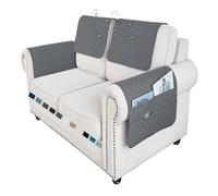 Housse D'appui-tête De Canapé Antidérapante Et Imperméable, Housse De Protection Accoudoir De Canapé en Forme De L(X4,2 Seater 4PCS_68 X 43 CM)