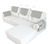 Housse D'appui-tête De Canapé Antidérapante Et Imperméable, Housse De Protection Accoudoir De Canapé en Forme De L(X9,4 Seater 6PCS_89 X 46 CM)