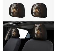 Housse d'appui-tête de voiture avec motif de petite souris - Protection élégante pour la plupart des modèles de véhicules - Facile à installer - Rose, noir, bleu