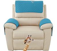 Housse D'appui-tête pour Accoudoir De Fauteuil Inclinable, Housse D'accoudoir De Canapé, Housse De Fauteuil Antidérapante Résistant à l'eau Universal avec Poche Canapé Bras Couvre ( Color : Lake Blue
