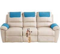 Housse D'appui-tête pour Accoudoir De Fauteuil Inclinable, Housse D'accoudoir De Canapé, Housse De Fauteuil Antidérapante Résistant à l'eau Universal avec Poche Canapé Bras Couvre ( Color : Lake Blue