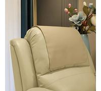 Housse d'appui-tête pour siège tapissier,Protection d'appui-tête en Simili Cuir pour Fauteuil inclinable, Housse de Fauteuil de cinéma pour la Maison ou Le Bureau (Couleur Sable)