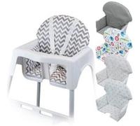 Housse d'assise pour chaise haute bébé enfant gamme Délice - Zig zag gris Gris G