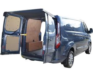 Housse d'auvent de Porte de grange arrière en Tissu Oxford 600D résistant - Protection imperméable pour T5/T5.1 T6 Transit OP/el VI/varo (2001-2019) Caravane Camping-Car Noir