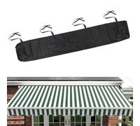 Housse d'auvent de terrasse d'extérieur en tissu Oxford PU 210D résistant aux intempéries, offre une protection contre le soleil et la pluie pour le rangement du jardin et du balcon (4,5 m)