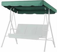 Housse d'auvent for balançoire de jardin 2 et 3 places, remplacement chaise, balançoires extérieures, tissu Oxford imperméable, lavable, for Patio, porche(B,249*185*18cm)