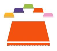 Housse d'auvent rétractable - 2,4 m, 3 m, 3,7 m, 4,9 m, 6 m - Tissu polyester imperméable - Pour fenêtre, porte, balcon - Pour abri de terrasse - Orange - 5 x 2 m