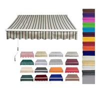 Housse d'auvent rétractable en polyester imperméable pour cour, terrasse et balcon, pare-soleil extérieur en tissu de rechange