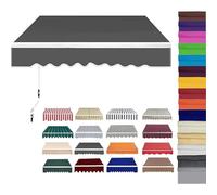 Housse d'auvent rétractable en polyester imperméable pour cour, terrasse et balcon, pare-soleil extérieur en tissu de rechange