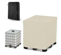 Housse de 1000L/800L/600L/300L Cuve IBC, 210D Oxford Housse de Protection pour Réservoir D'eau, Bache de Protectionpour Collecteurs d'eau de Pluie Container Intérieur Extérieur(Size:1000L:120*100*116c