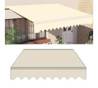 Housse de auvent de terrasse rétractable imperméable, protection UV, pour balcon, jardin, fenêtre - Tissu durable - 300 x 150 cm, beige (300 x 150 cm)