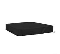 Housse de bac à sable imperméable 150 x 150 cm - Anti-UV - Coupe-vent - Pour enfants - Rangement de jouets d'extérieur - Noir