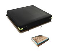 Housse de bac à sable imperméable en tissu Oxford 600D avec revêtement en PVC, imperméable, anti-UV et très résistante, pour protéger l'extérieur, bac à sable et jouets (noir, 120 x 120 x 20 cm)