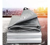 Housse De Bâche Imperméable Et Robuste De 180 G/m² avec œillets Renforcés, Polyvalente pour Une Utilisation en Extérieur, Silver, 1.2 * 6M/3.9 * 19.7ft