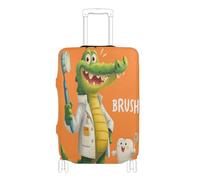 Housse de bagage à main élastique anti-rayures pour valise de voyage pour bagages de 45,7 à 81,3 cm, Crocodiles dentiste, M 22-24 in