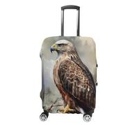 Housse de bagage à main Hawk assis dans l'arbre pour bagages, approuvée par la TSA - Housse de protection élastique anti-rayures et lavable - Convient aux valises de 48 à 76,2 cm - S