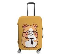 Housse de bagage à main - Motif hamster mignon portant des lunettes - Housse de protection pour bagages de voyage approuvée par la TSA - Protection élastique anti-rayures - Lavable - Convient aux