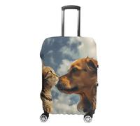 Housse de bagage à main pour chien et chat face à face pour bagages, approuvée par la TSA - Housse de protection élastique anti-rayures et lavable - Convient aux valises de 48,3 à 76,2 cm - L