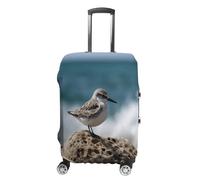 Housse de bagage à motif d'oiseau perchée sur le rocher, approuvée par la TSA - Housse de protection élastique et lavable - Anti-rayures, Oiseaux perchés sur le rocher, L, Housse pour valise