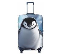 Housse de bagage anti-poussière et anti-rayures - Housse de protection élastique lavable - Motif pingouins mignons qui prennent des bagages - Housse de protection tendance pour bagages de 45,7 à 81,3