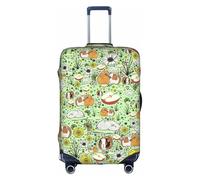 Housse de bagage de voyage à imprimé cochon d'Inde, housse de valise pliable personnalisée, parfaite pour tous les voyageurs, blanc, S