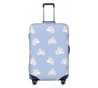 Housse de bagage de voyage - Caniche Chiot N°1027 Housse de protection lavable pour valise de 45,7 à 81,3 cm, noir, Large
