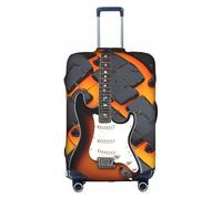 Housse de bagage de voyage décorative avec fermeture éclair dissimulée et résistante aux rayures et à la poussière pour guitare électrique, blanc, Medium