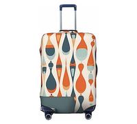 Housse de bagage de voyage du milieu du siècle moderne rétro avec formes de goutte, protection anti-rayures, lavable, housse de valise élastique, approuvée par la TSA pour bagages de 45,7 à 81,3 cm