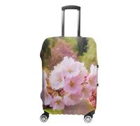 Housse de bagage de voyage élastique lavable avec fermeture éclair - Belle fleur de printemps anti-rayures - Housse de protection amusante pour valise de 48,3 à 81,3 cm, Belle fleur printanière, M