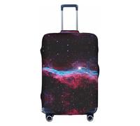 Housse de bagage de voyage imprimée galaxie universelle, housse de valise pliable personnalisée, parfaite pour tous les voyageurs, blanc, L