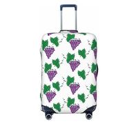 Housse de bagage de voyage - Motif raisin mignon n°1027 - Housse de protection lavable pour bagages de 45,7 à 81,3 cm, Noir/blanc, Large