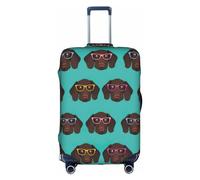 Housse de bagage de voyage pliable personnalisée avec pointeur allemand dans des lunettes, parfaite pour tous les voyageurs, blanc, S