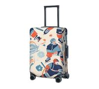 Housse de bagage de voyage pour valise, protection élastique pour valise, éléments de hockey, housse de protection lavable, housse de protection anti-poussière pour bagages de 45,7 à 81,3 cm, Noir ,
