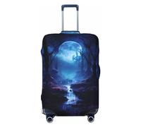 Housse de bagage de voyage - Serene Tree Moon Valley Housse de protection lavable pour bagages de 45,7 à 81,3 cm, noir, Small