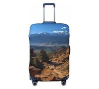 Housse de bagage de voyage tendance Pikes Peak Colorado en élasthanne lavable anti-rayures pour valises de 45,7 à 81,3 cm, Noir , M