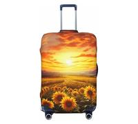 Housse de bagage Dreamlike Sunset Of A Sunflower Field pour valise, approuvée par la TSA, housse de protection en élasthanne extensible lavable, housse de bagage de voyage, grande housse pour 45,7 à
