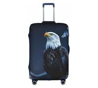 Housse de bagage imprimée football dans l'eau - Housses de valise pour bagages avec tissu élastique extensible, quatre tailles, Oiseau sous les étoiles, L