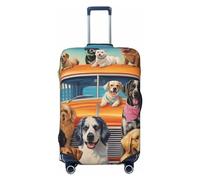 Housse de bagage lavable anti-rayures avec fermetures éclair dissimulées pour chien Jours d'été pour bagages de 45,7 à 81,3 cm, Noir , M