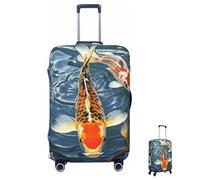 Housse de Bagage Lavable et élastique, Motif carpes koï japonaises, Housse de Protection Tendance et Anti-Rayures, décorative, Convient aux Bagages de 45 à 81 cm (Petite Taille).