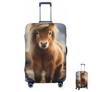 Housse de Bagage Lavable et élastique, Motif Poney Debout près de la clôture, Protection Tendance Anti-Rayures, décorative, Compatible avec Les Bagages de 45,7 à 81,3 cm, Taille XL