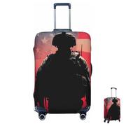 Housse de Bagage Lavable et élastique, Motif Soldat américain, Protection Tendance Anti-Rayures, décorative, Compatible avec Les Bagages de 45,7 à 81,3 cm (Petite Taille).